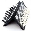 toytastic magnetic educational chess board set with folding chess board 2 plyaers travel toys for kids and adults (10 inch) (black color)