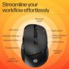 hp m120 wireless mouse, usb a nano dongle, 2.4 ghz wireless connection, 6 buttons, up to 1600 dpi, optical sensor, ergonomic design, 12 month battery life, 3 year warranty, 60g±5%, black, 7j4g4aa