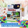 funblast diy plastic building blocks for kids building blocks toy for kids puzzle games for kid, toys for children educational & learning toy for kid, girls & boys (250+ blocks with 38 wheels)