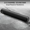 boat aavante bar 610, 25w signature sound, 2.0 ch with dual passive radiators, 7 hrs battery, sleek design, multi connectivity, bluetooth sound bar, soundbar speaker (charcoal black) boat aavante bar 610, 25w signature sound, 2.0 ch with dual passive radiators, 7 hrs battery, sleek design, multi connectivity, bluetooth sound bar, soundbar speaker (charcoal black)