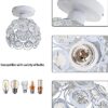 homesake® metal dual ring crystal flush mount ceiling lamp light, for hallway light fixture ceiling flush mount (dual ring white) homesake® metal dual ring crystal flush mount ceiling lamp light, for hallway light fixture ceiling flush mount (dual ring white)