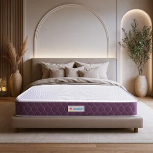sleepwell ortho mattress | high density resitec (hr) foam | medium firm | memory foam | breathable fabric | king size mattress | 72x72x8 | 10 yrs warranty| anti microbial