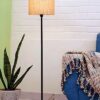 homesake rustic wooden base led floor lamp decorative night standing modern antique industrial vintage minimalist home for living room, bedrooms, office (wooden base beige)