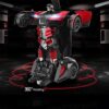 cable world plastic battery operated converting car to robot, robot to car automatically,robot toy, with light and sound for kids indoor and outdoor 3 year, pack of 1