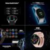 noise vortex plus 1.46 amoled display, aod, bt calling, sleek metal finish, 7 days battery life, all new os with 100+ watch faces & health suite (black)