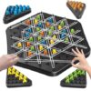 MOROVIK Chain Triangle Chess Game Triggle Rubber Band Game morovik chain triangle chess game triggle rubber band game for kids & adults, fun family board game, brain teaser puzzle interactive chess 2 4pla (chain traingle chess game)