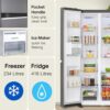 lg 650 l, 3 star, smart inverter compressor, convertible, door cooling+, frost free double door side by side refrigerator (gl b257hds3, dazzle steel, express freeze) lg 650 l, 3 star, smart inverter compressor, convertible, door cooling+, frost free double door side by side refrigerator (gl b257hds3, dazzle steel, express freeze)