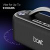 boat stone lumos 60w bluetooth speaker w/ 7 led projection modes, hearables app support, dual eqs, up to 9hrs of playtime, tws feature, built in mic, bt v5.3(midnight black)