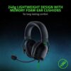 razer blackshark v2 x usb wired esports gaming headset: 7.1 surround sound 50mm drivers 240g lightweight build noise cancelling mic hybrid memory foam cushions black rz04 04570100 r3m1