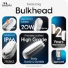 murphy 20w led oval shape bulkhead wall lamp | ip66 waterproof outdoor light for gardens, porches & bathrooms | cool white, pack of 1 | 2 year warranty murphy 20w led oval shape bulkhead wall lamp | ip66 waterproof outdoor light for gardens, porches & bathrooms | cool white, pack of 1 | 2 year warranty