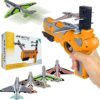 vgrassp catapult toy airplane, pistol shooting game toy gun air battle glider airplane launcher toy for kids outdoor sport aircraft all occasions exciting and fun gift for boys and girls