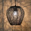Homesake Hanging Light, Home Decor Items Wire Mesh, Ceiling homesake hanging light, home decor items wire mesh, ceiling light (black) pack of 1