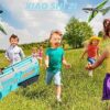 vgrassp catapult toy airplane, pistol shooting game toy gun air battle glider airplane launcher toy for kids outdoor sport aircraft all occasions exciting and fun gift for boys and girls